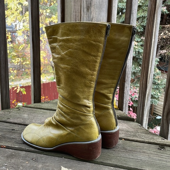 Miz Moos Green Leather Casablanca size 39 calf height boots - Picture 12 of 16